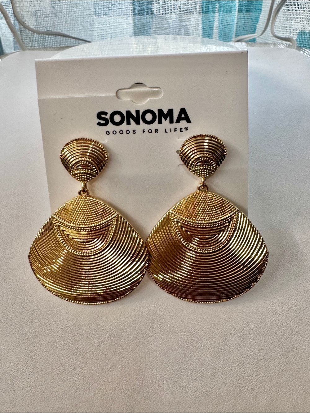 Kohl's SONOMA Gold Ripple Drop Earrings